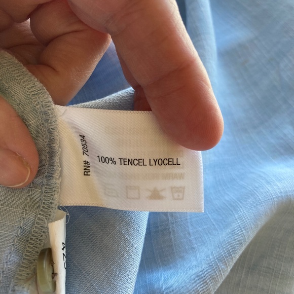 Orvis denim high-low shirt - Picture 6 of 8